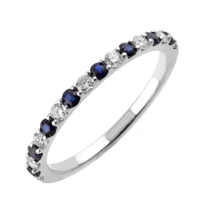 10Kt White Gold Diamond 1/5Ctw & Blue Topaz 1/5Ctw Ring