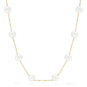 14K Yellow Gold Fresh Water Cultured Pearl 18" Necklace