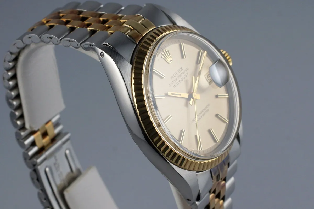 1972 Rolex Two Tone Datejust 1601 Champagne Dial with RSC Papers