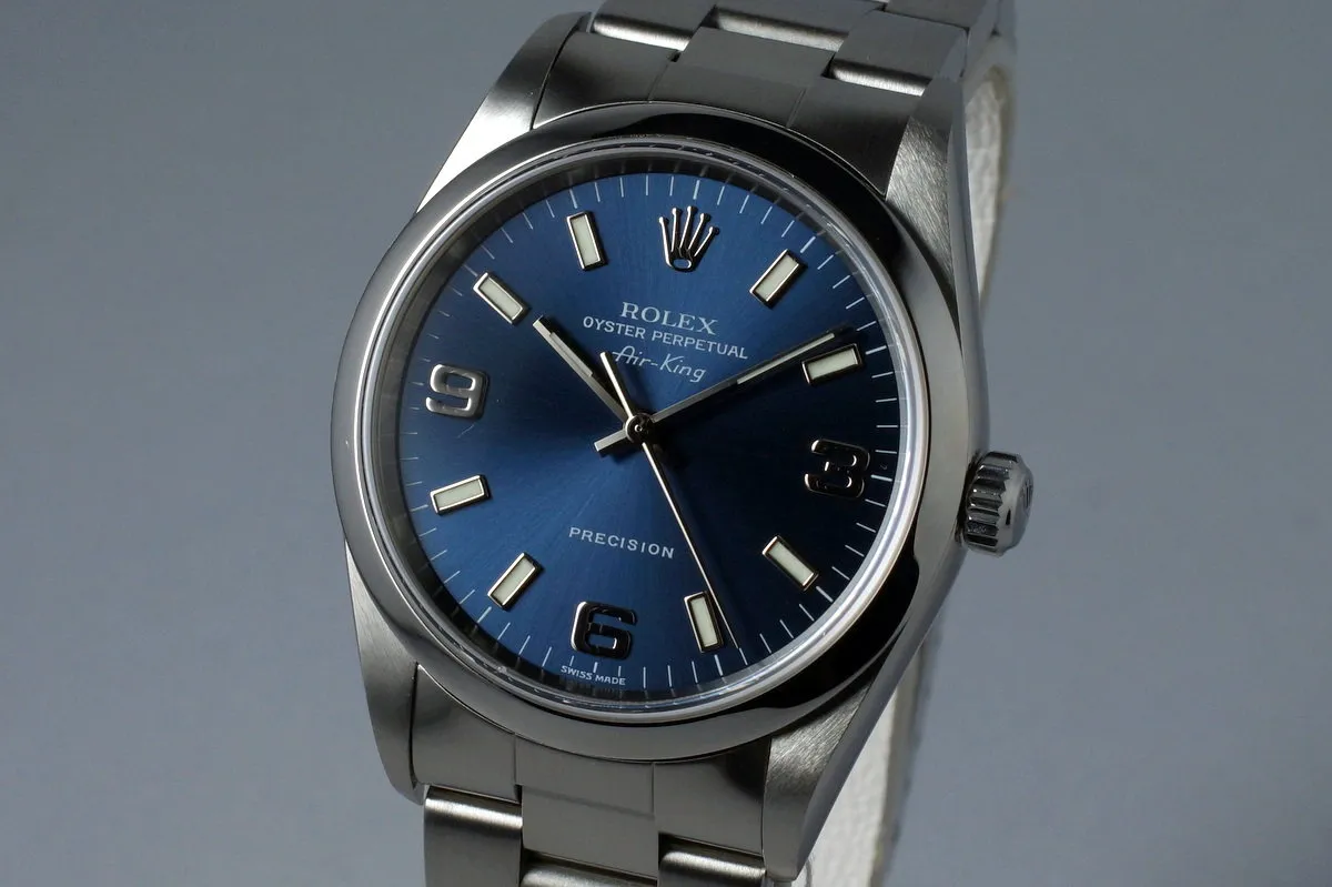 2001 Rolex Air-King 14000M Blue Dial