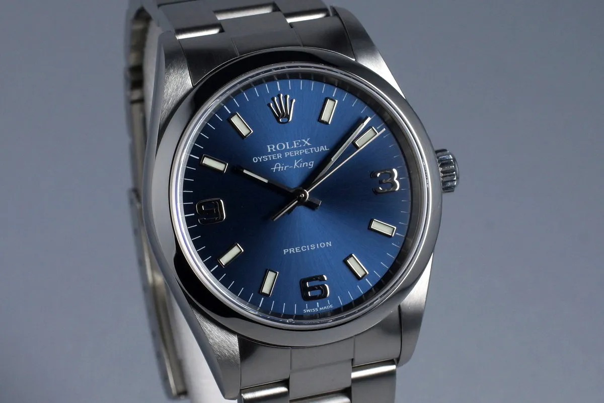 2001 Rolex Air-King 14000M Blue Dial