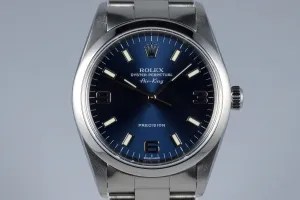 2001 Rolex Air-King 14000M Blue Dial