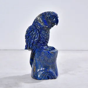 2.8" Natural Lapis Parrot Gemstone Carving