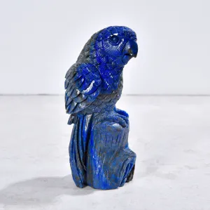 2" Natural Lapis Parrot Gemstone Carving