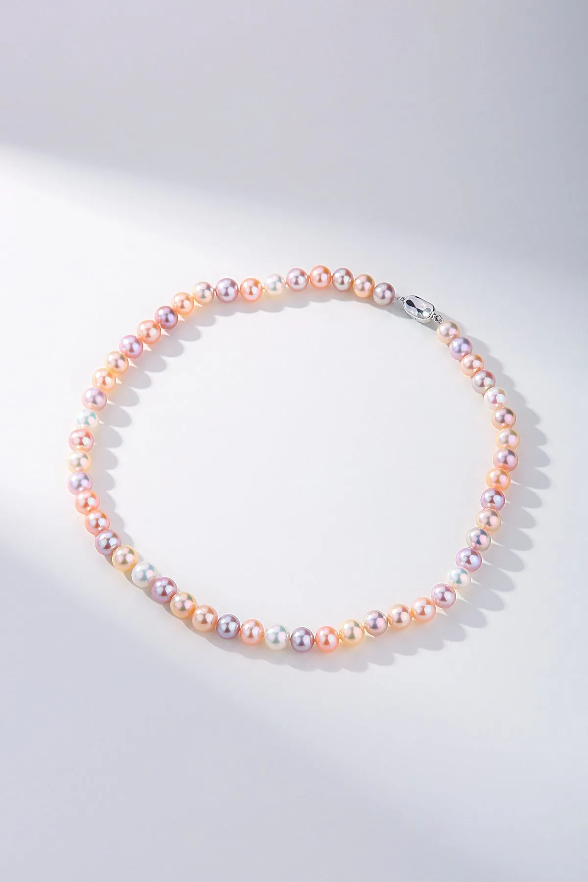 8-9mm Multicolor Freshwater Pearl Strand Necklace AAAA Grade