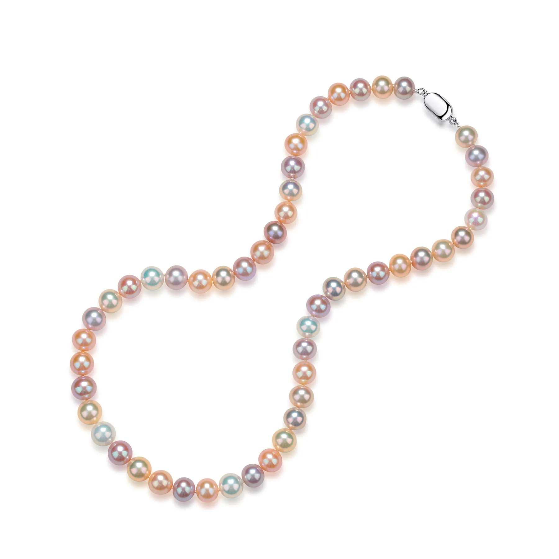 8-9mm Multicolor Freshwater Pearl Strand Necklace AAAA Grade