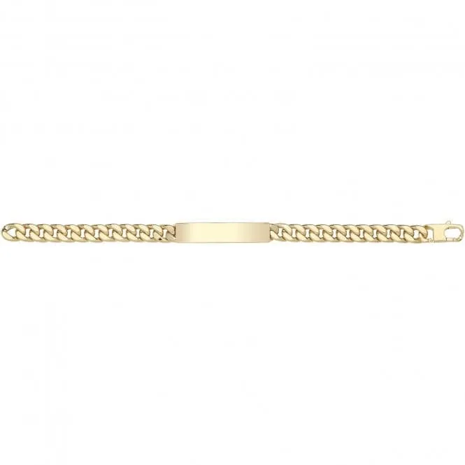 9ct Yellow Gold Hollow ID Bracelet BR685ID