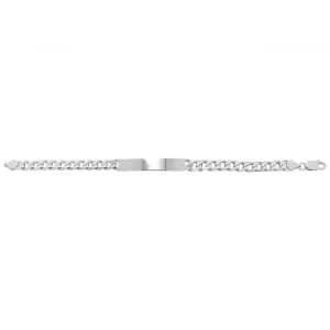 Acotis Silver Curb Pave Id Bracelet G2183