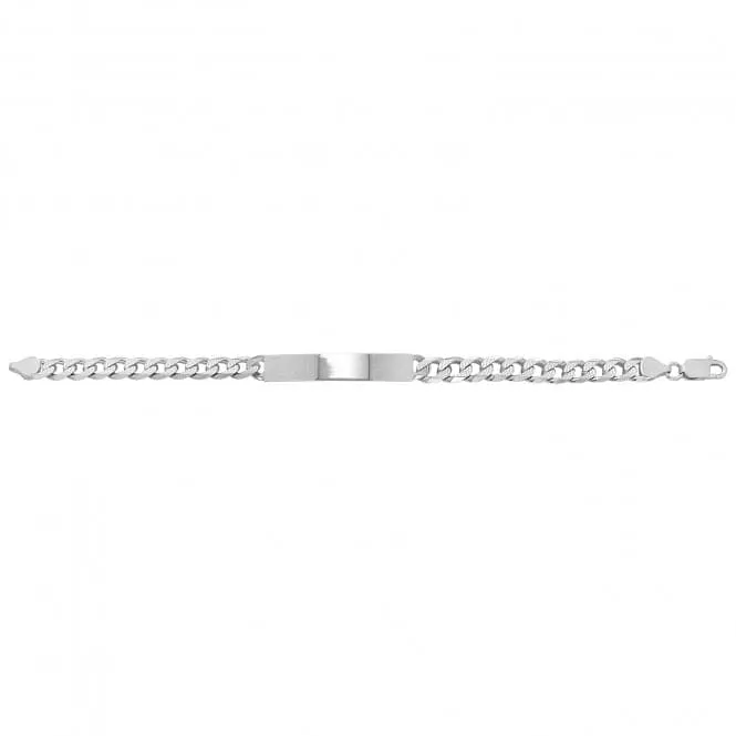 Acotis Silver Curb Pave Id Bracelet G2183