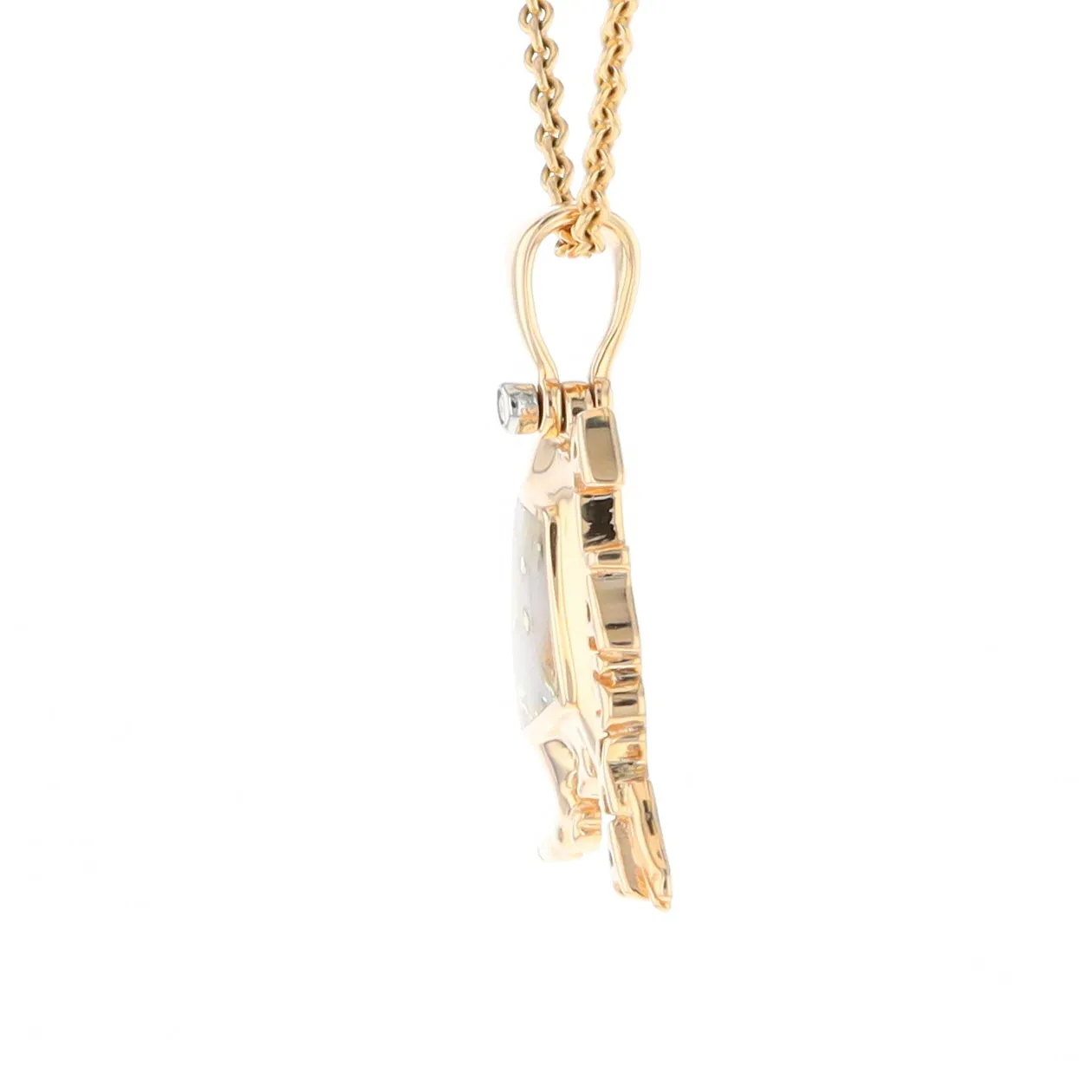 Alaska Gold Quartz Inlaid Pendant