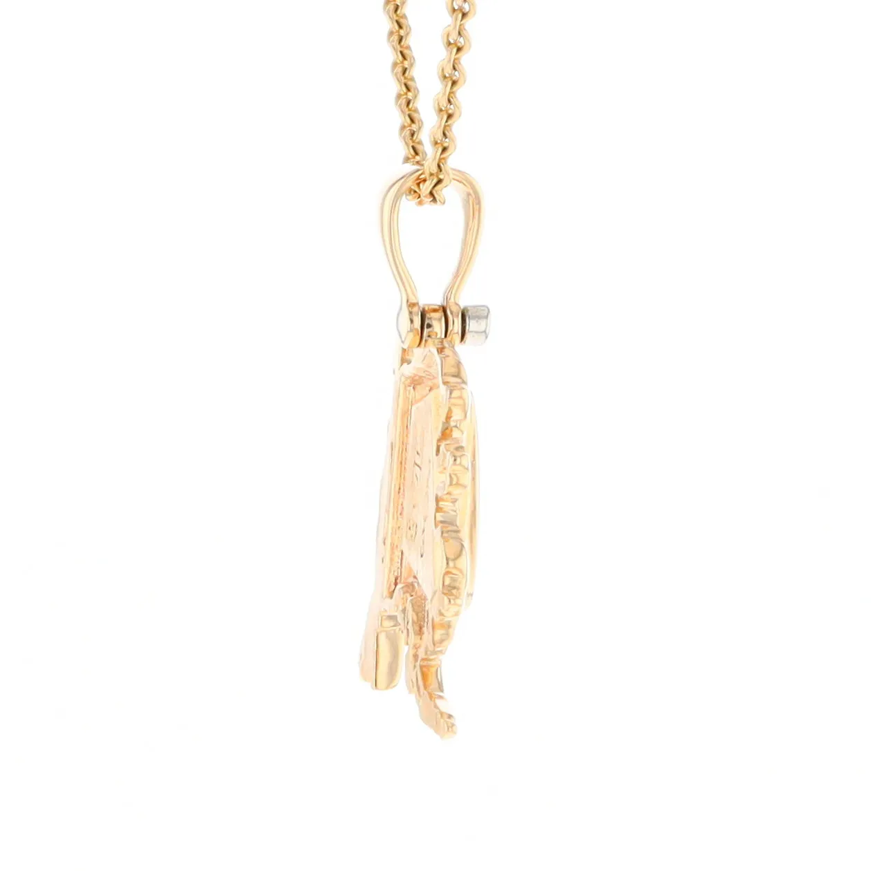 Alaska Gold Quartz Inlaid Pendant