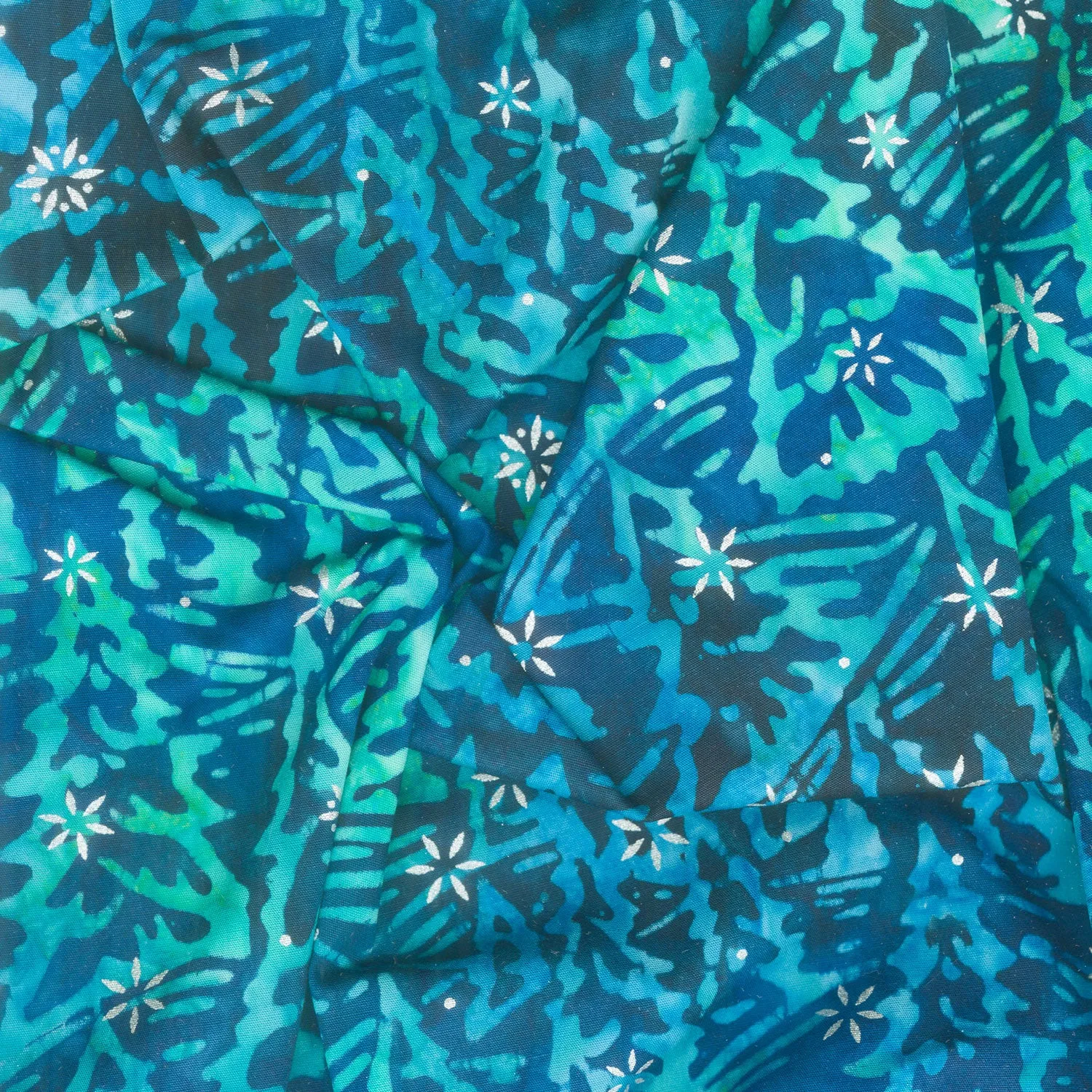 Artisan Batiks - Snowscape Forest Lapis Metallic Yardage