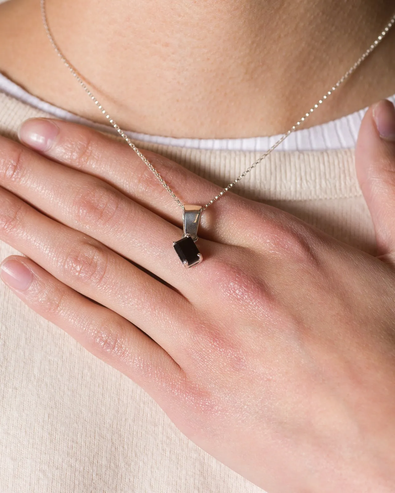 Black Onyx Charm Necklace