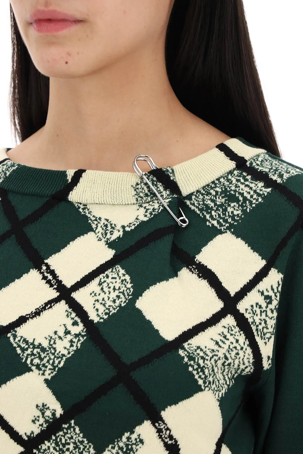 Burberry "cropped diamond pattern pullover