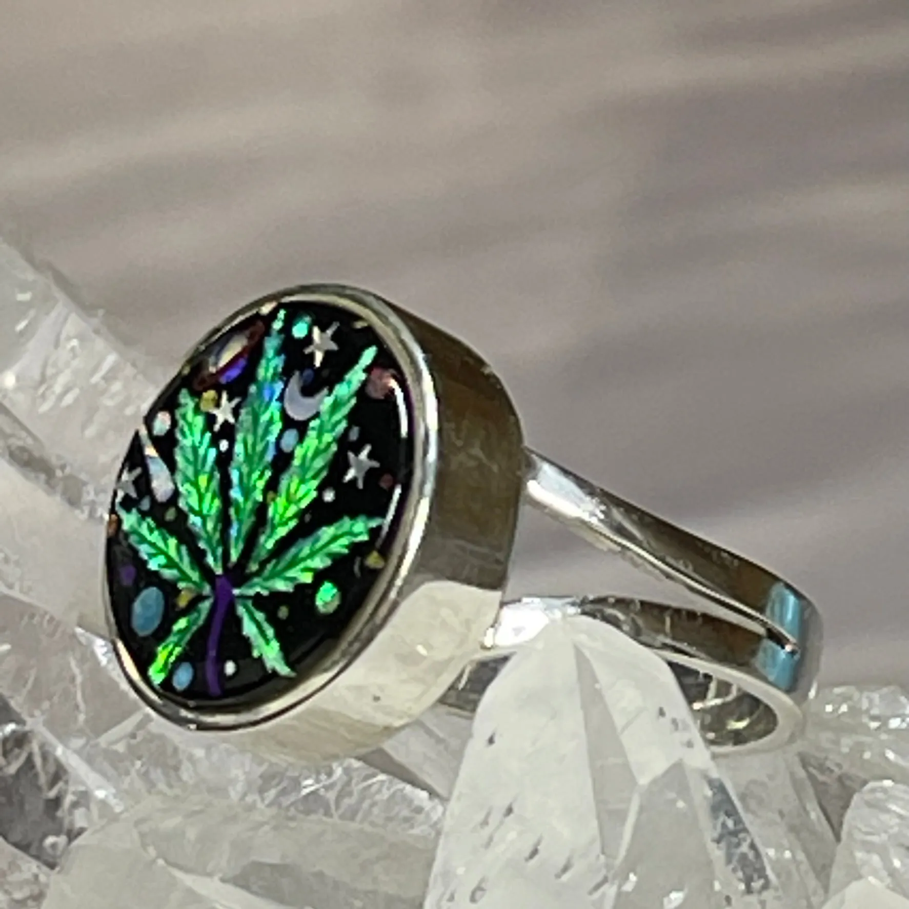 Cannabis Leaf Ring