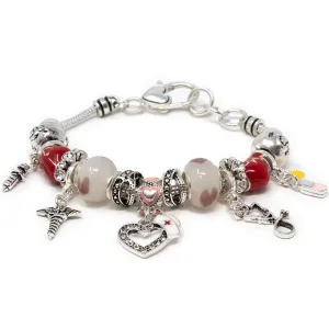 Charm Bracelet Silver Tone Nurse