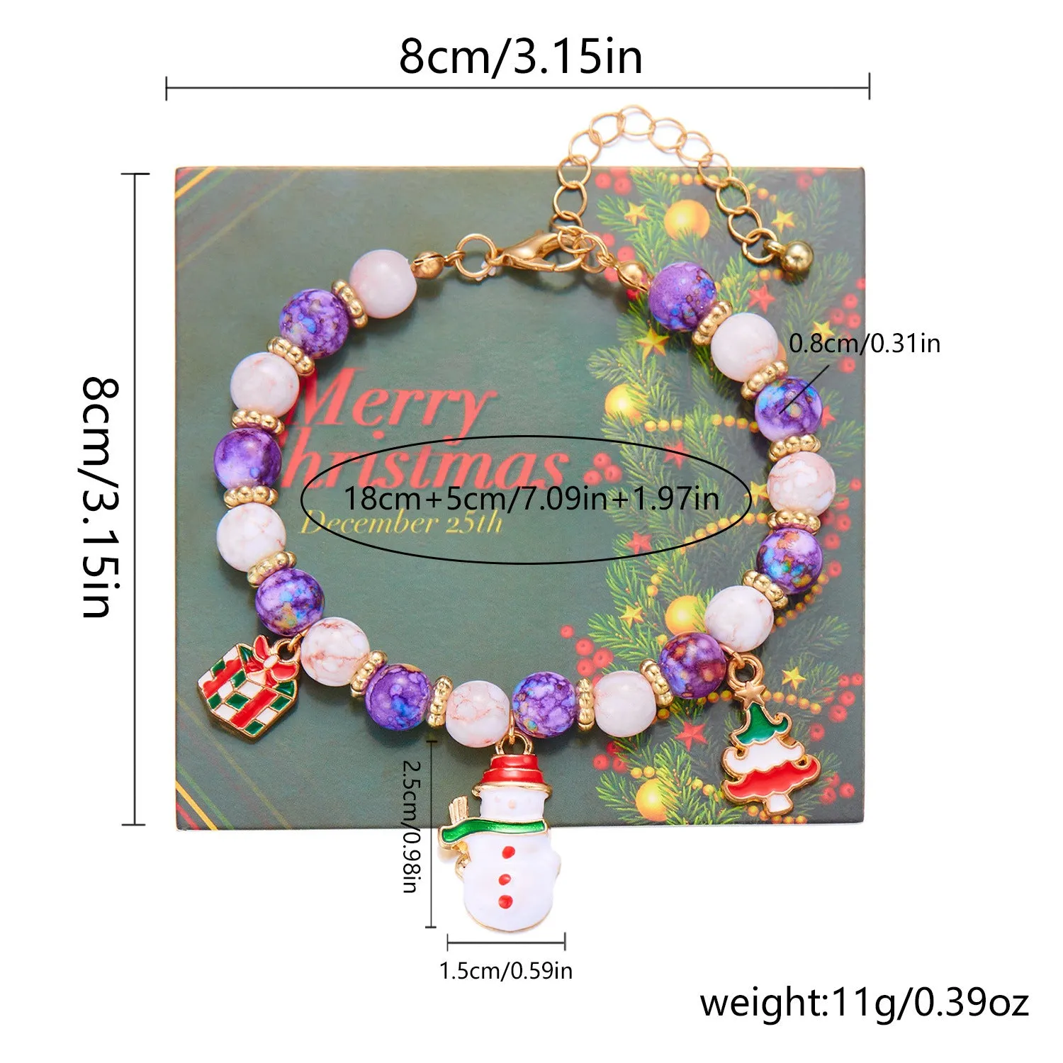 Christmas Bracelet Stylish Pendant Women's