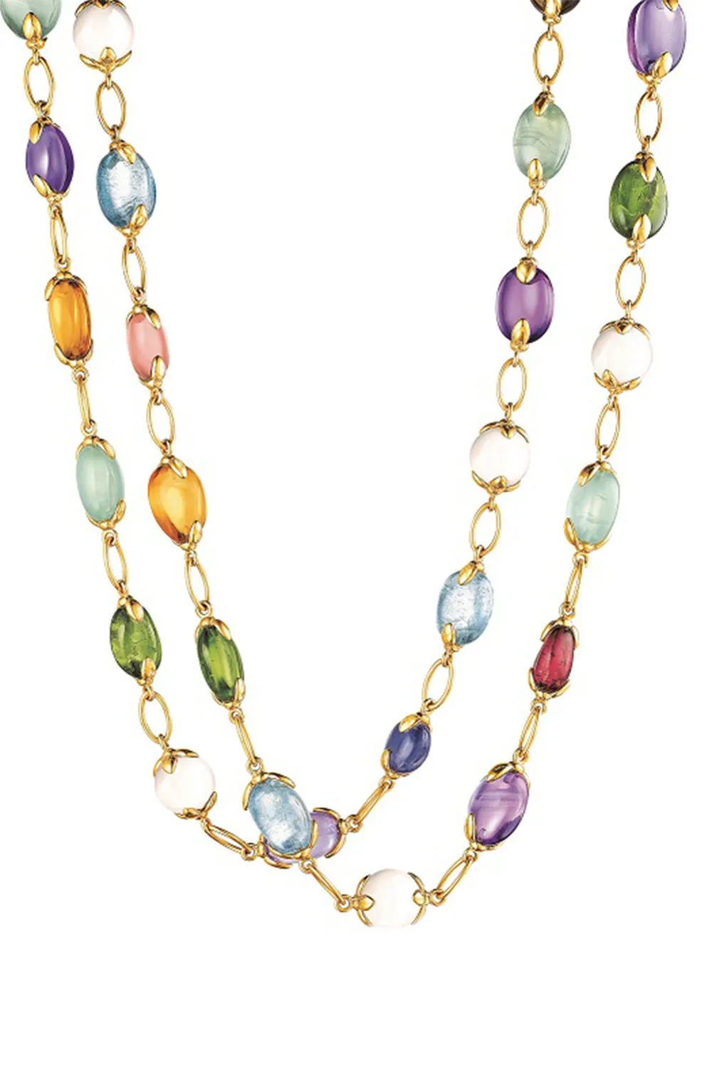 Colored Stone Fulco Necklace