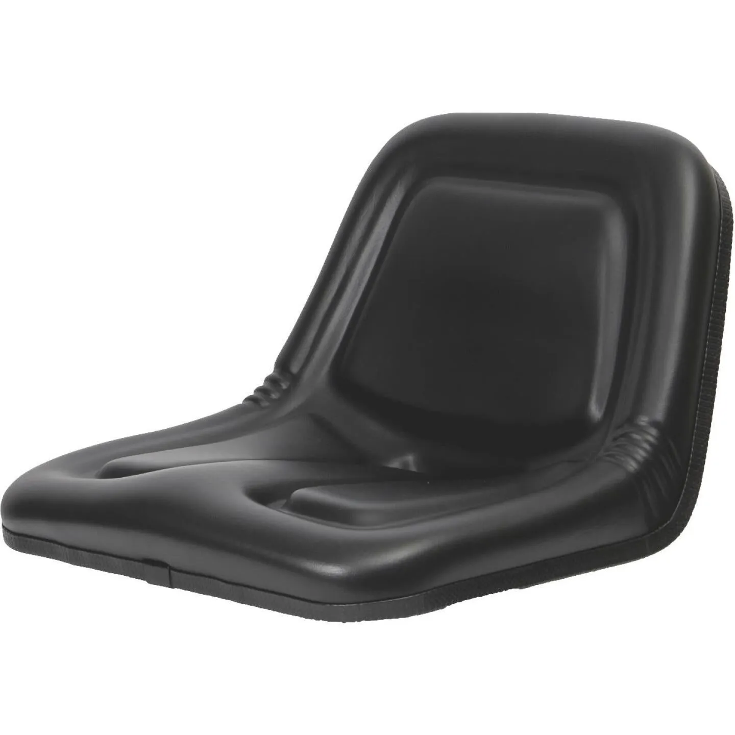 Concentric International Black Talon Deluxe High Back Black Steel Pan Mower Seat