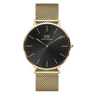 Daniel Wellington Classic Mesh Onyx 40mm Watch - Evergold