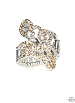 Diamond Dizzy Brown Ring