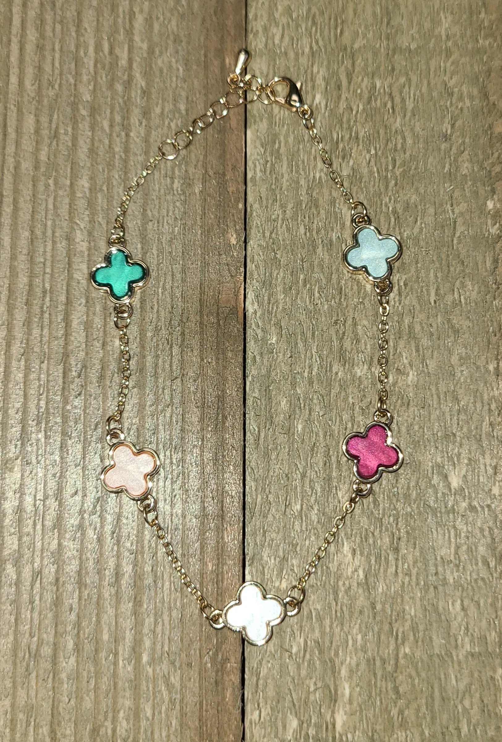 Enamel Clover Bracelet