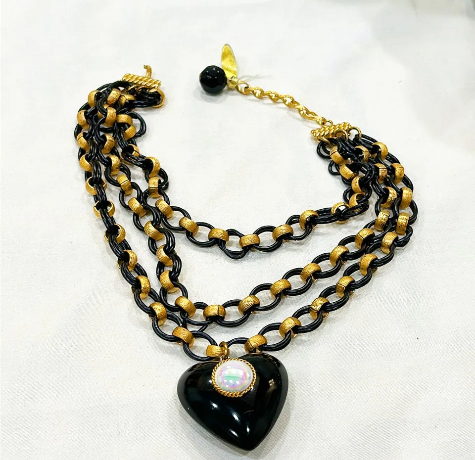 Fabulous Chanel inspired designer necklace by Jay Strongwater.