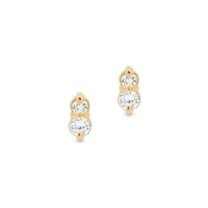 Gold Air Stud Earrings