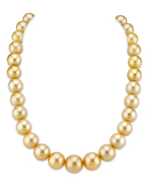 Golden South Sea Pearl Necklace, 13.0-15.0mm - AAA/Gem Quality