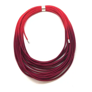 Hand Dyed Coil Necklace - Scarlet/Red