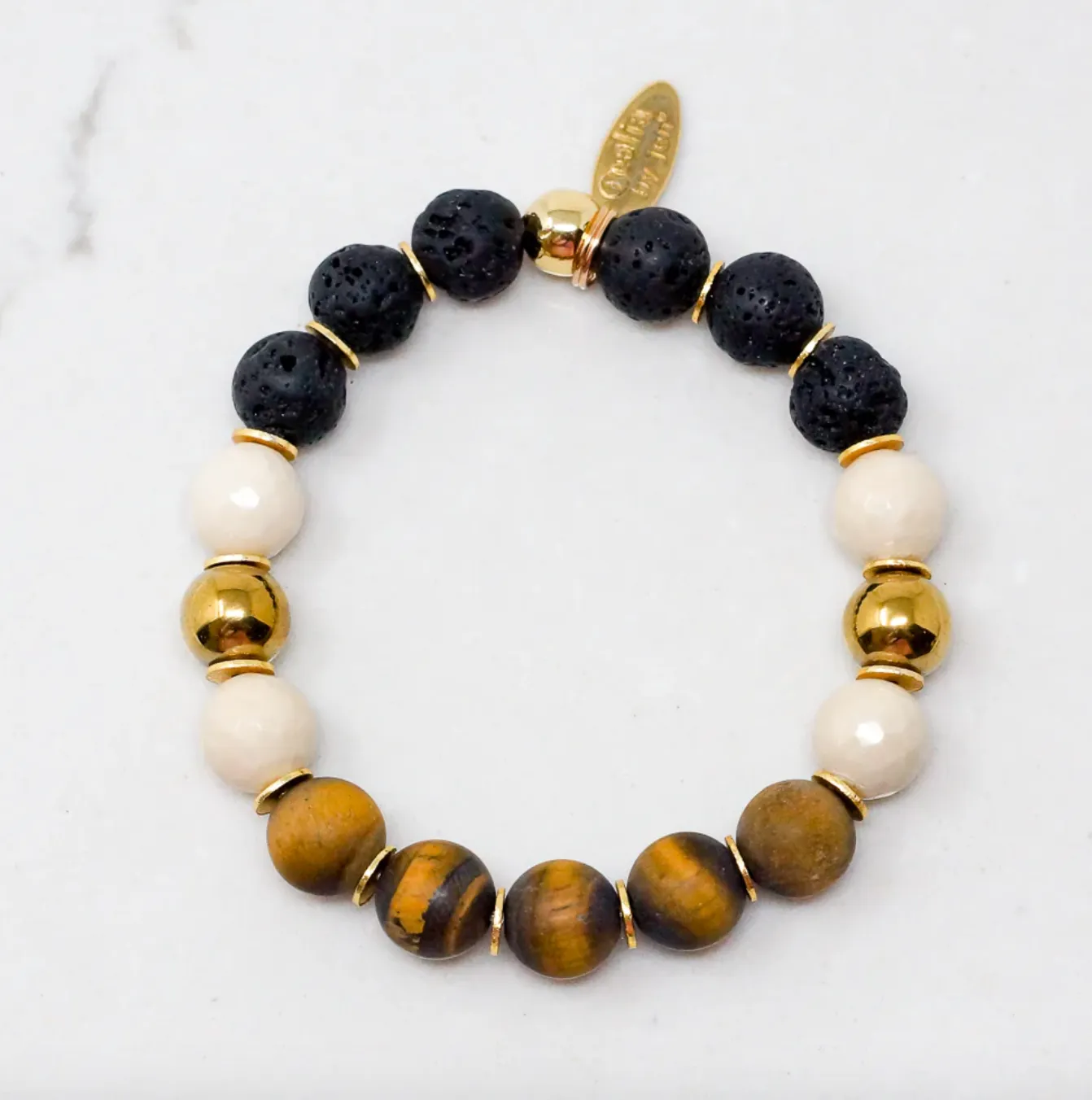 JEN Tiger Eye Mixed Stone Bracelet-10mm