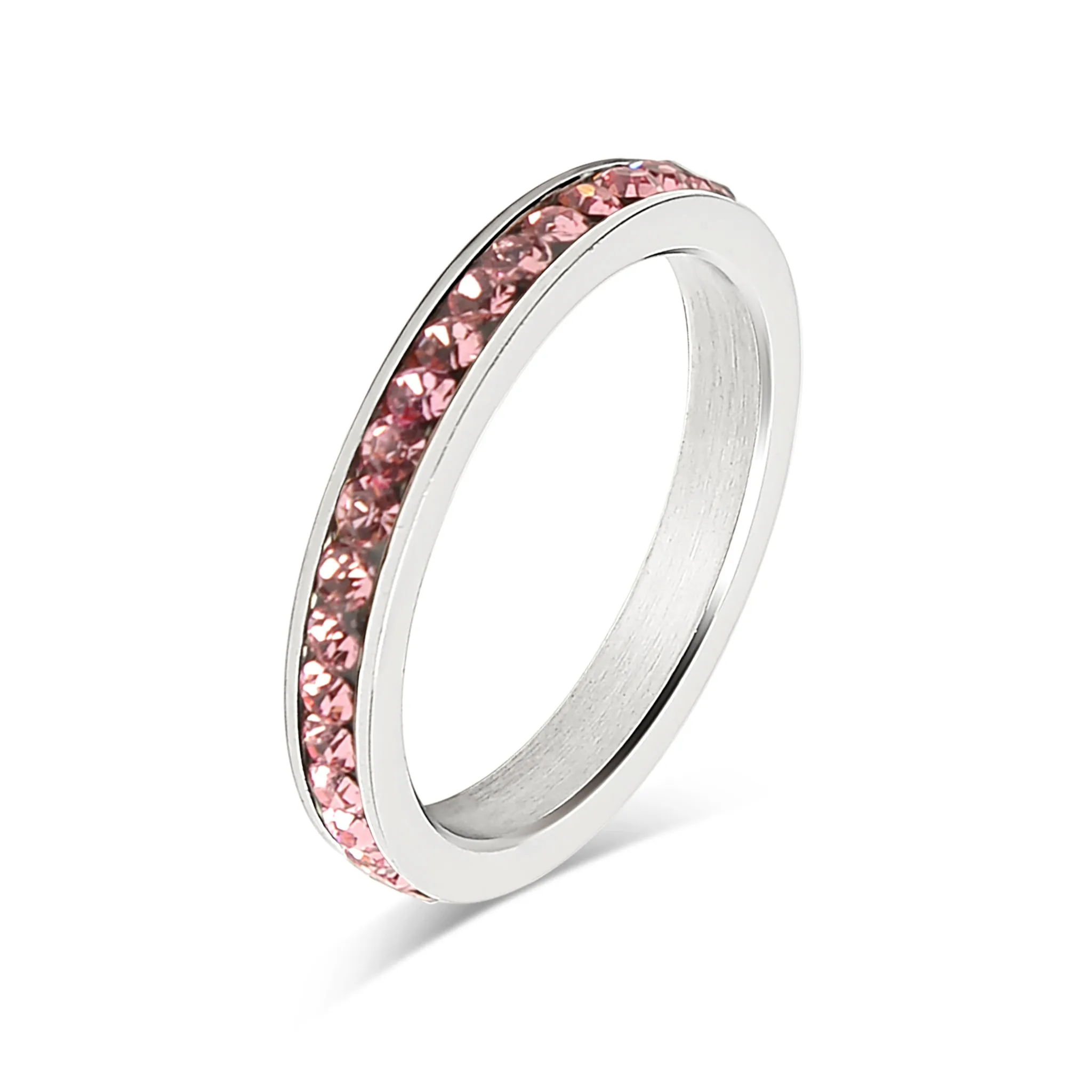 July-December CZ Eternity Stainless Steel Ring / ETR1000