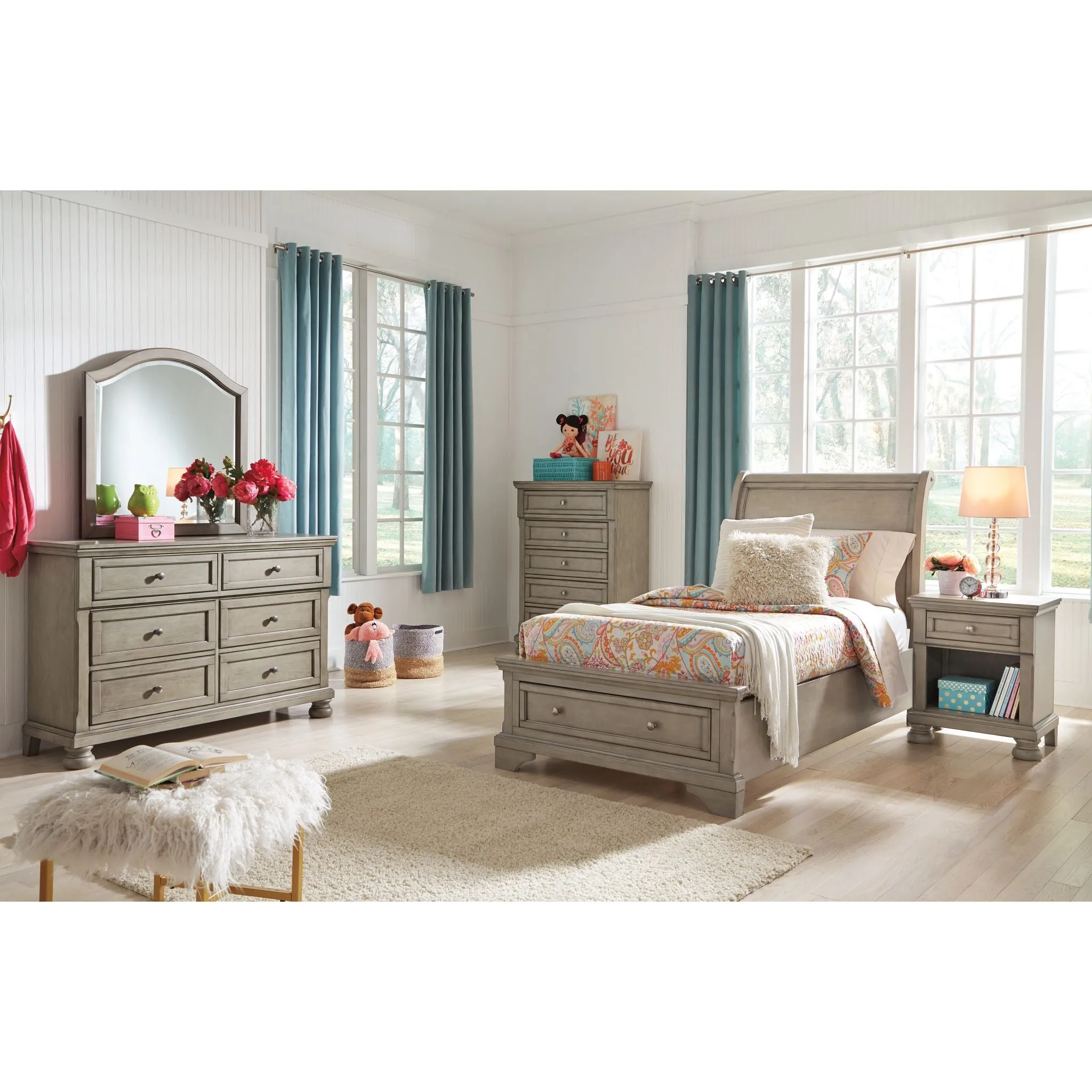 Lettner Twin Sleigh Storage Bed