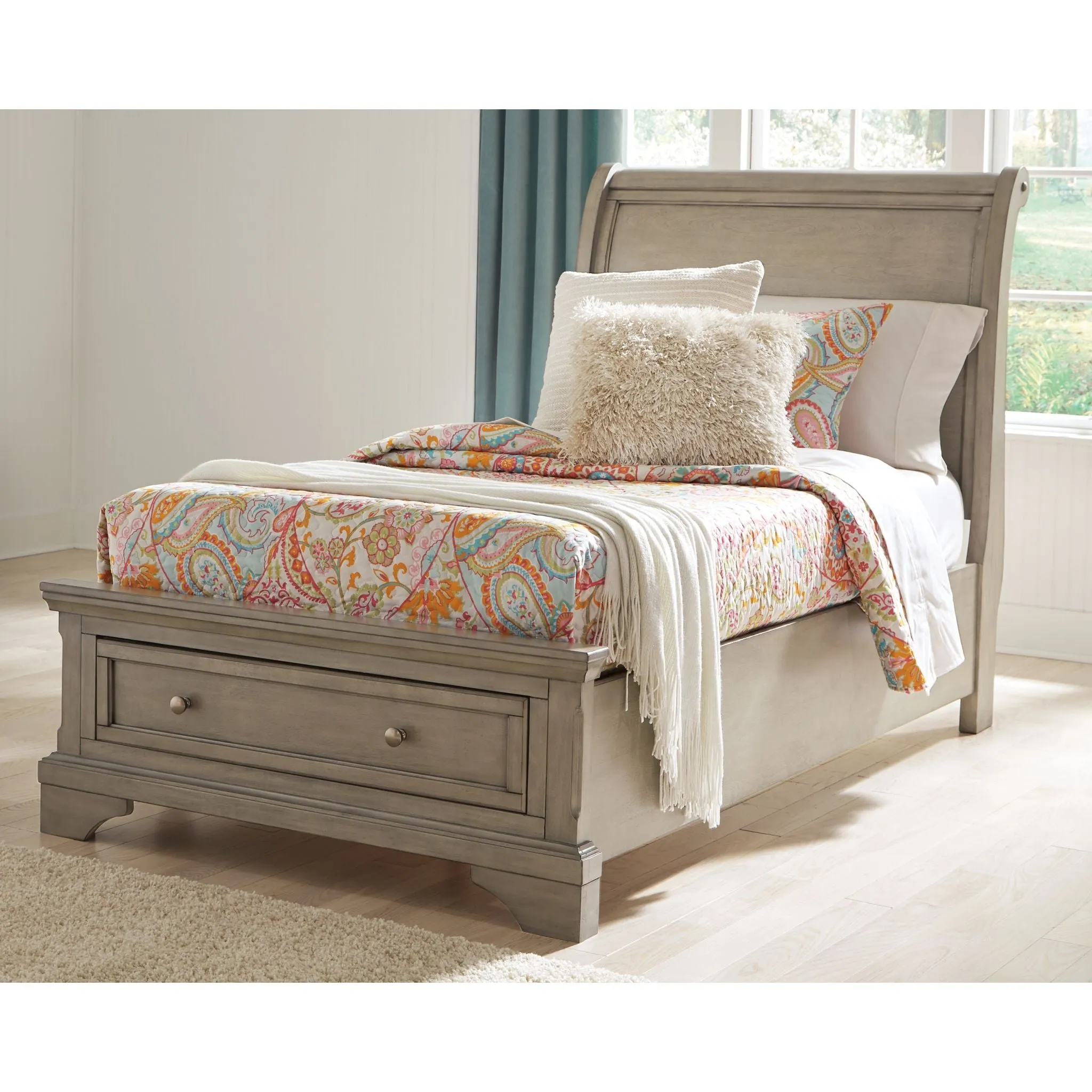 Lettner Twin Sleigh Storage Bed