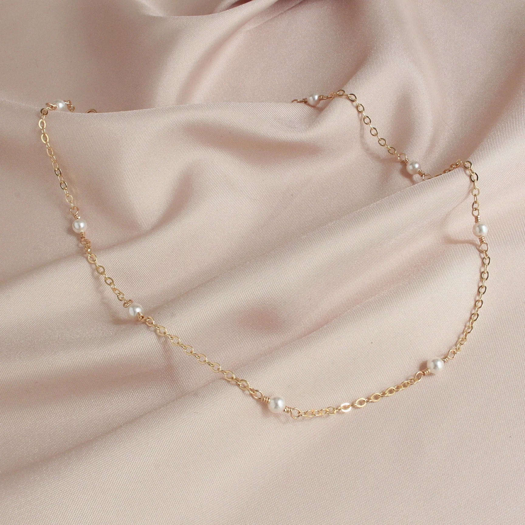 Light & Airy Floating Pearl Necklace