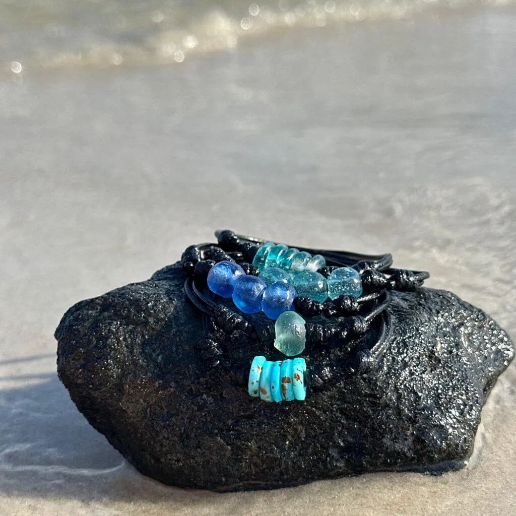 Light Blue African Glass Bracelet