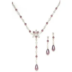 Liliana Colored Pearl Necklace and Earring Set