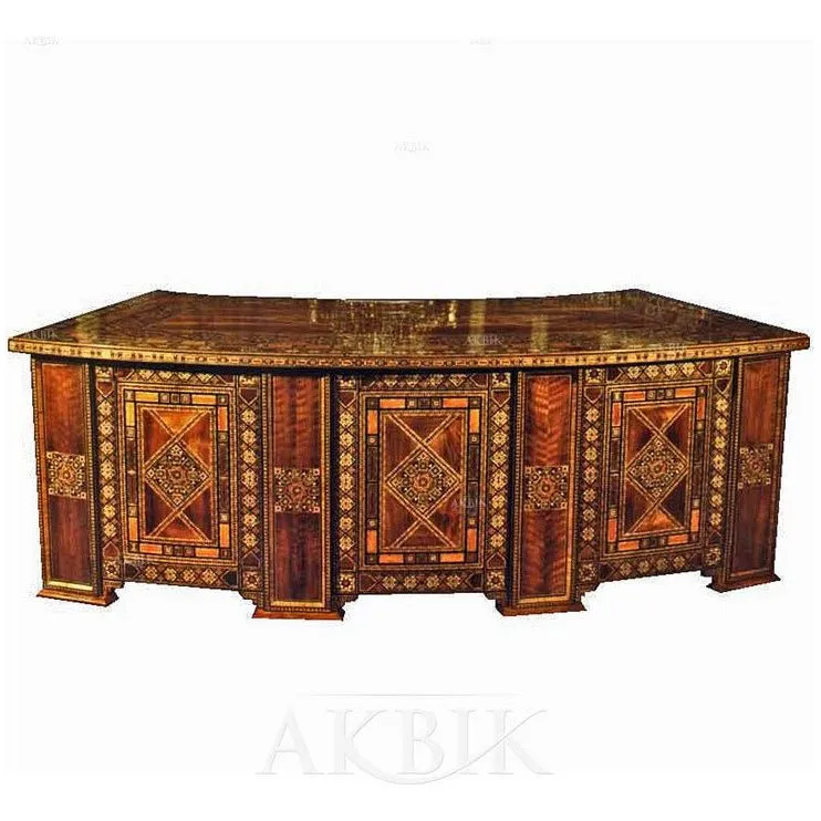 Luna Mosaic Marquetry Executive Desk