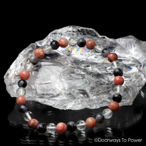 Magic of Transformation 2021 Satyaloka Clear, Cinnazez Azeztulite & Mystic Merlinite Crystal Bracelet