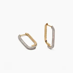 Mosaic Pave Hoops