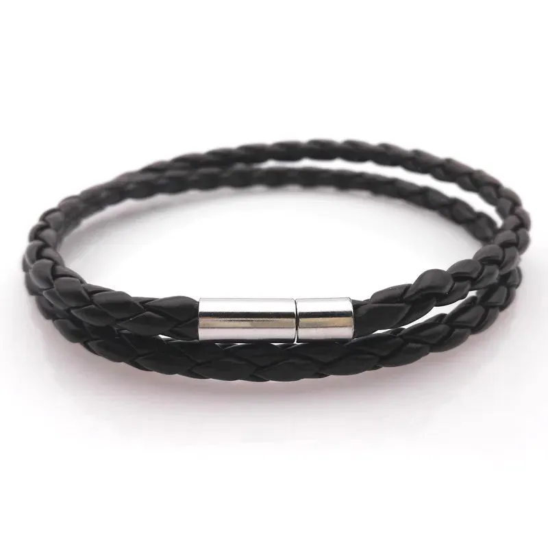 New 32 Style! 2023 Latest Popular Leather Bracelet For Men Charm Vintage Black White Bracelet Braided Bracelet Jewelry