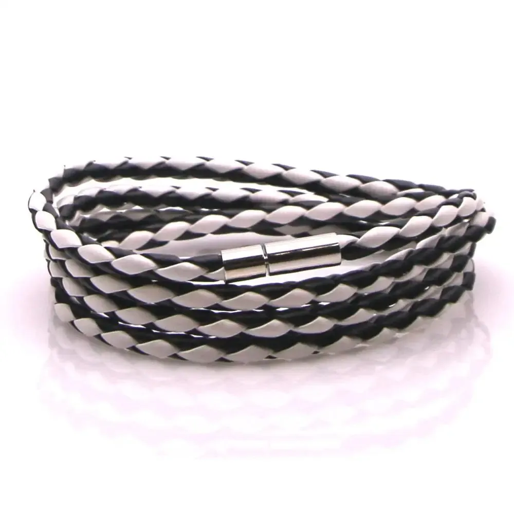 New 32 Style! 2023 Latest Popular Leather Bracelet For Men Charm Vintage Black White Bracelet Braided Bracelet Jewelry