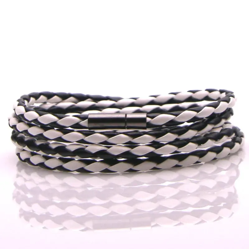 New 32 Style! 2023 Latest Popular Leather Bracelet For Men Charm Vintage Black White Bracelet Braided Bracelet Jewelry