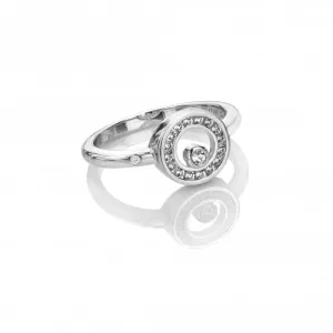 Orbit Sterling Silver White Topaz Ring DR259