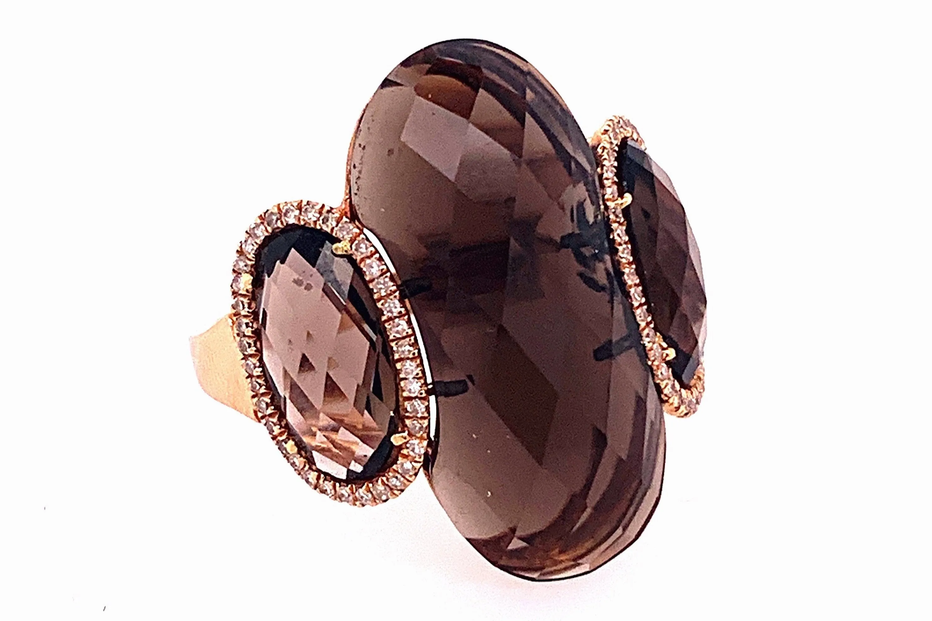 Oval Smokey Topaz Fashion Ring