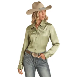 PANHANDLE WOMEN'S JADE SATIN SHIRT - BWB2S0215