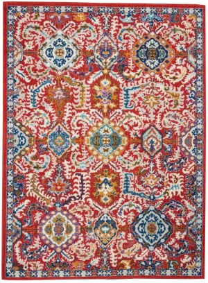 Passion PSN32 Red Multi Colored Rug