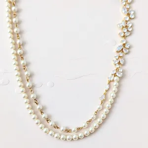 Pearl & Zirconia Wedding Necklace