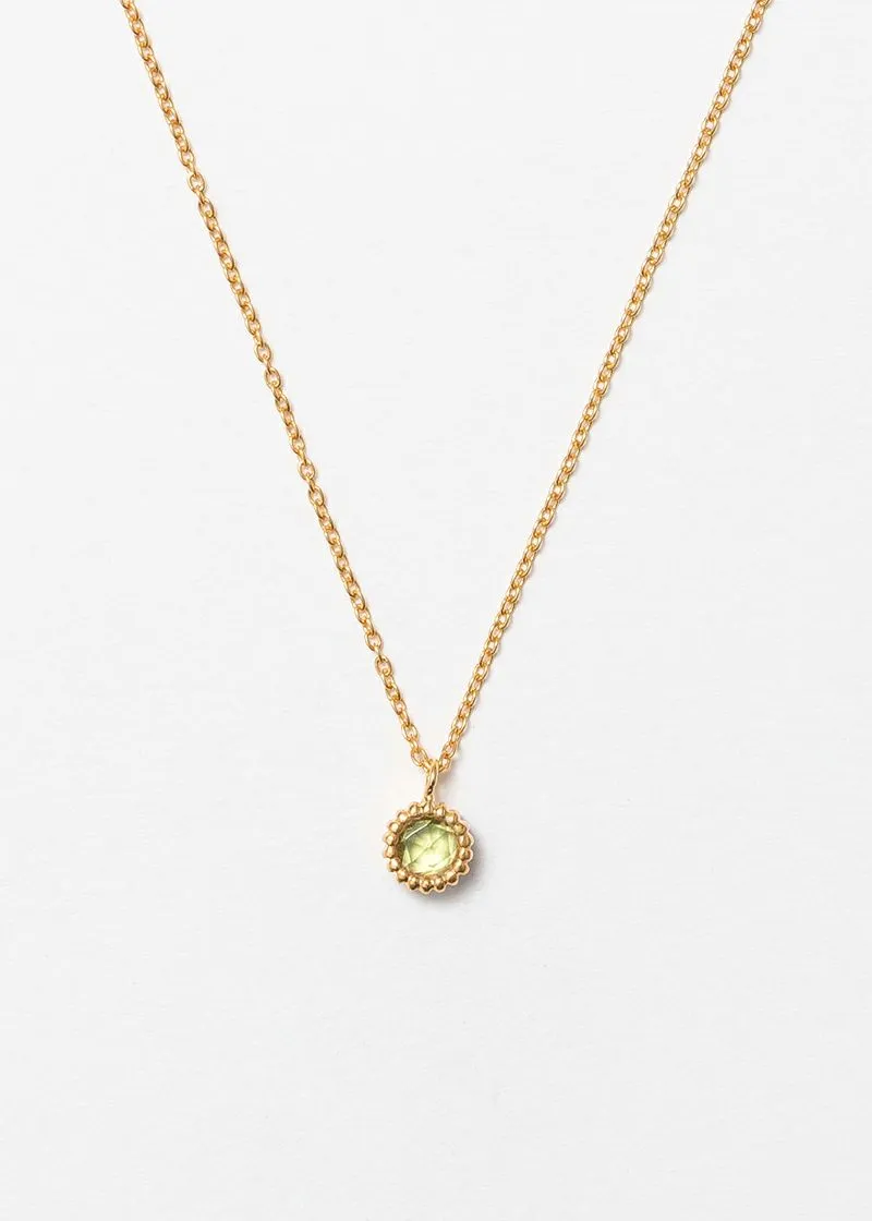 Peridot Daisy Necklace