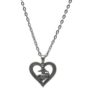 Pewter Heart EGA Necklace